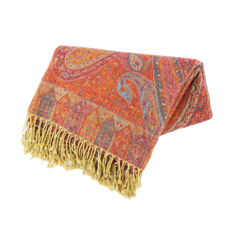 Jeté en laine jacquard
