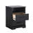 Yazeed 18.75" Wide 2-Drawer Nightstand, Farmhouse Bedside End Table with 2 Drawers, Storage for Bedroom, Office, Living Room, 16.25" D x 18.75" W x 24.5" H, Black-548937253