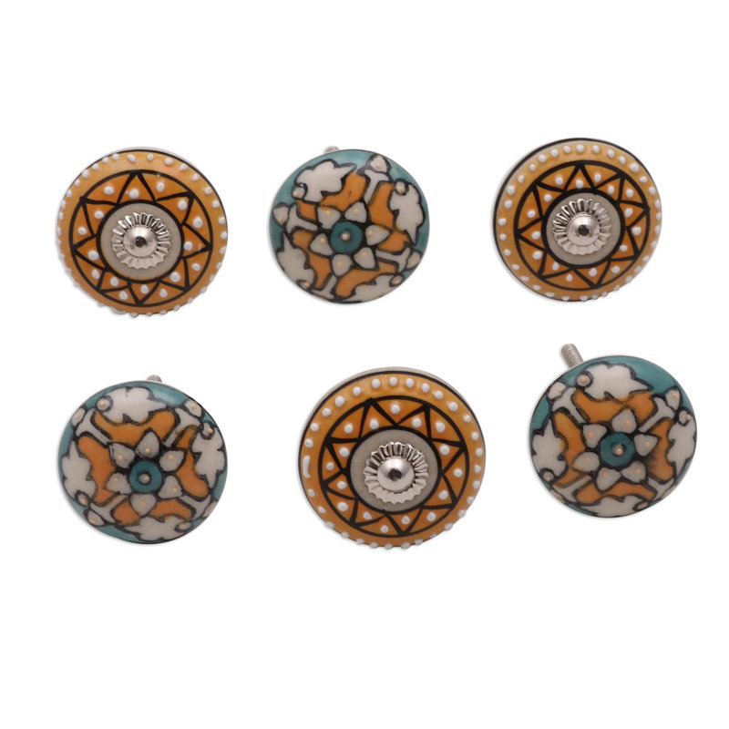 6 Piece Timeless Floral Door Knob Set