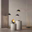 Luna Bella Accent Table Lamp - Black & Gold-Leaf Shade, Weathered Brass, Black Marble Base-58622614-58911618
