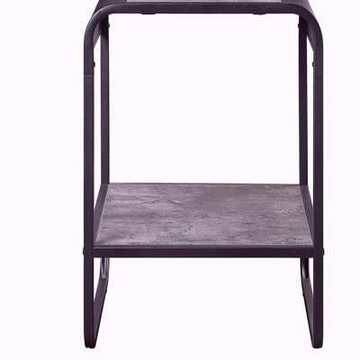 Table d'appoint en béton gris et noir