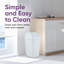 Superio Kitchen Trash Can with Swing Top Lid 9 Gallon Slim Waste Bin 37 Qt Sturdy Plastic Garbage Can Medium Recycling Bin for Office, Bathroom, Under Counter, Dorm, Bedroom (Beige/Brown-2 Pack)-123538984-123538986