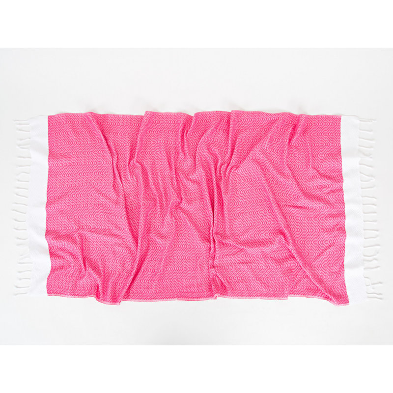 Serviette de plage 100% coton Cheeseman, Rose