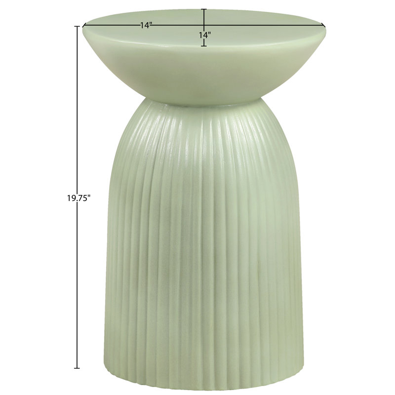 Table de bout en béton Opani, Vert