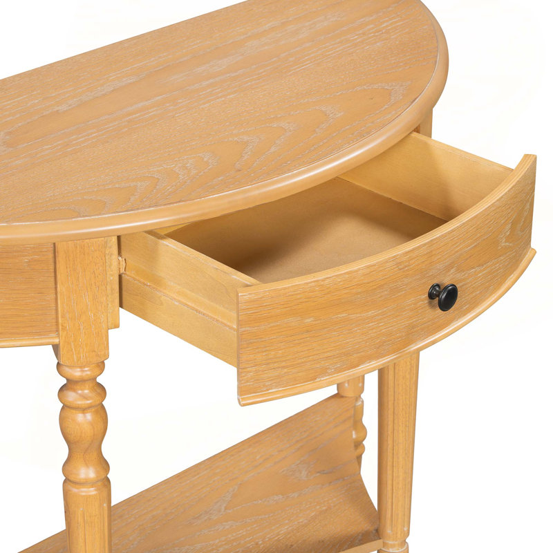 Console avec tiroir et tablette Farmhouse, Natural