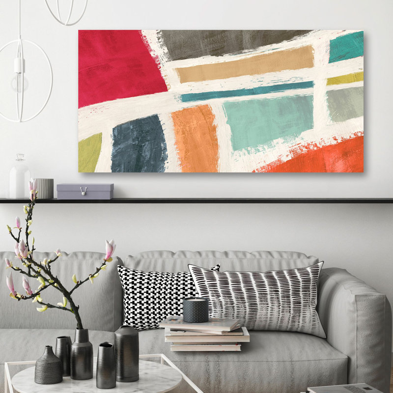 Abstract: The Sands by Anne Munson - Wrapped Canvas Painting, 35cm H x 70cm W x 4cm D