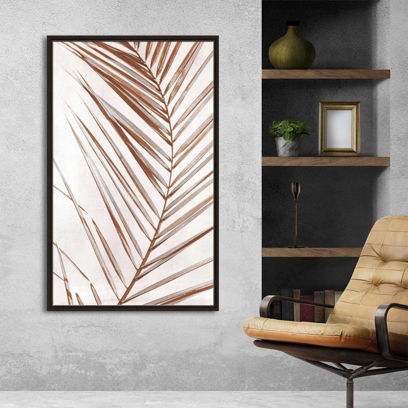 Sedona Frond II - peinture, L 31,5 po x H 51,5 po, Encadrement brun
