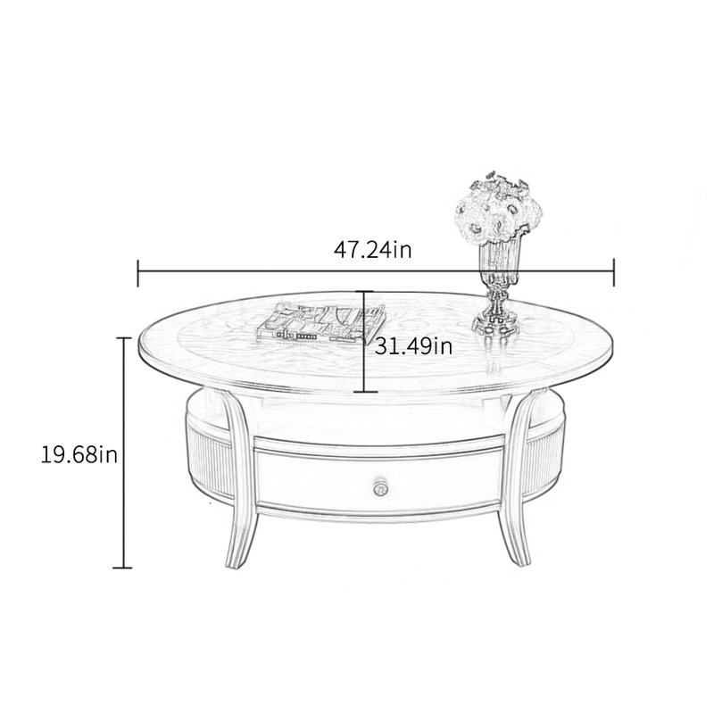Table basse de style américain