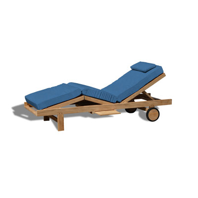 Quincy Outdoor Teak Chaise Lounge