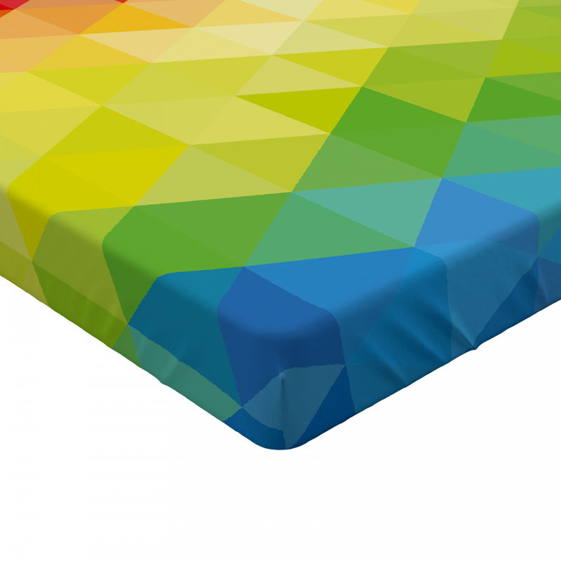 Microfiber Geometric Fitted Sheet, Full Fitted Sheet