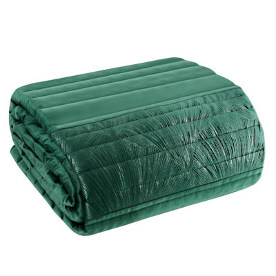 Kulikowski Velvet Solid Colour Bedspread with Pillowcases