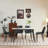 Large Rectangular Table With Strong Metal Base Modern Stone Dining Table For Kitchen 1.4M-2118723485