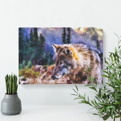 Abstract Wolf Vol.4 - Wrapped Canvas Print