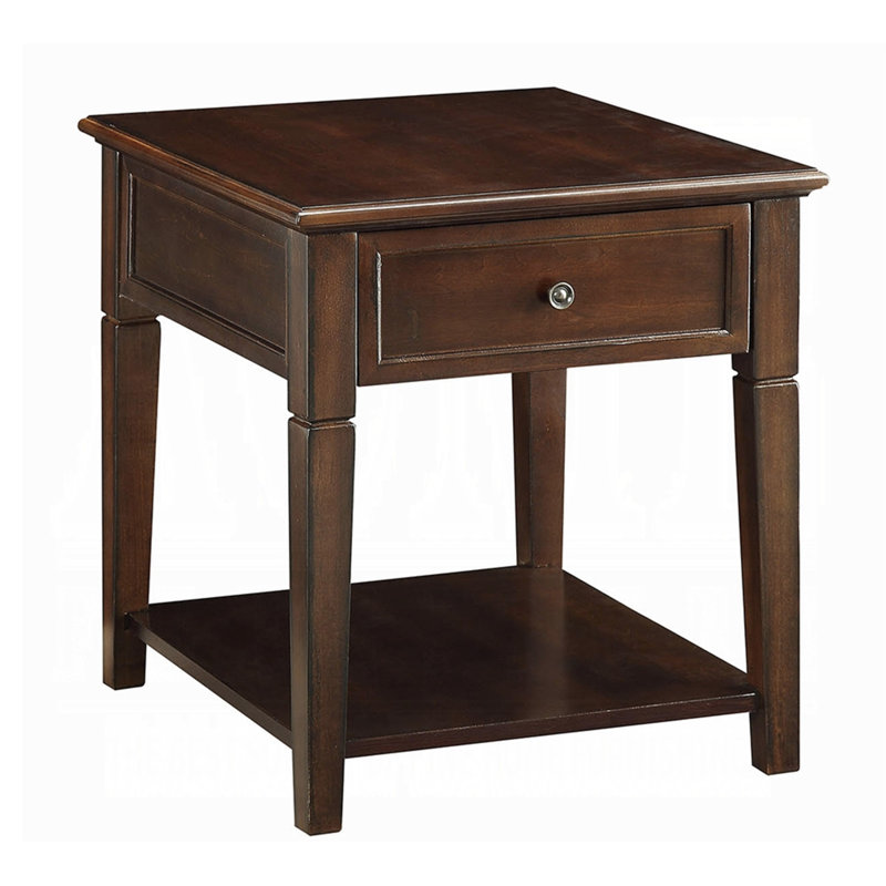 Malachi Walnut Finish End Table