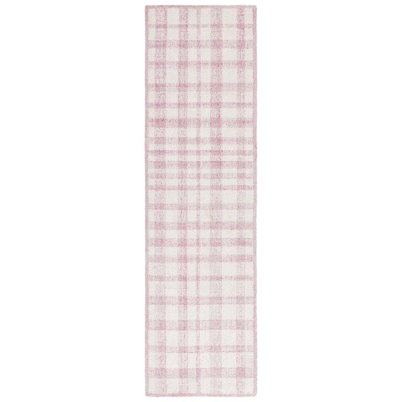Tufted Performance Plaid Rug, Runner 2'3" x 8"