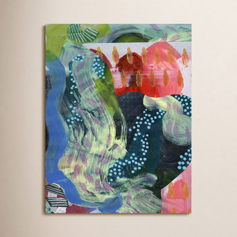 Bosc De Les Fades II par K'era Morgan, Pas de tapis, Toile dorée avec cadre flottant, H 24 po x l 18 po