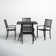 Alyah 4 - Person Metal Patio Dining Set with Square Table