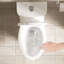 Toilette moderne avec siège de 17 po, chasse double 1,1 / 1,6, cuve en céramique sans rebord, blanc brillant à fermeture en douceur 006 pour salle de bain à hauteur d'une pièce, lavabo, silencieux
