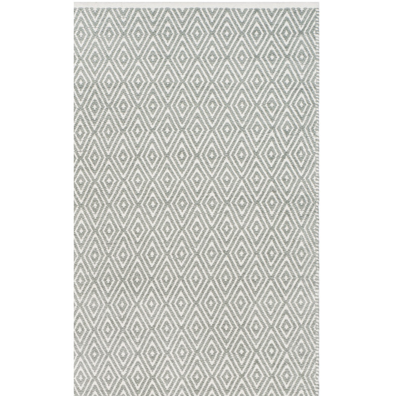 Tapis en coton tissé à plat Bryent, Rectangle 8 pi x 10 pi