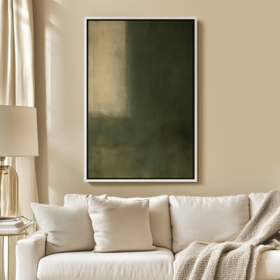 Framed Canvas Wall Art - Gradient Abstract Wall Prints for Bedroom - 16"x24"