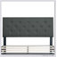 Grand lit gris foncé