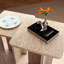 Travertine-style Square Nesting Tables Set Of 2 - Modern Coffee Table 