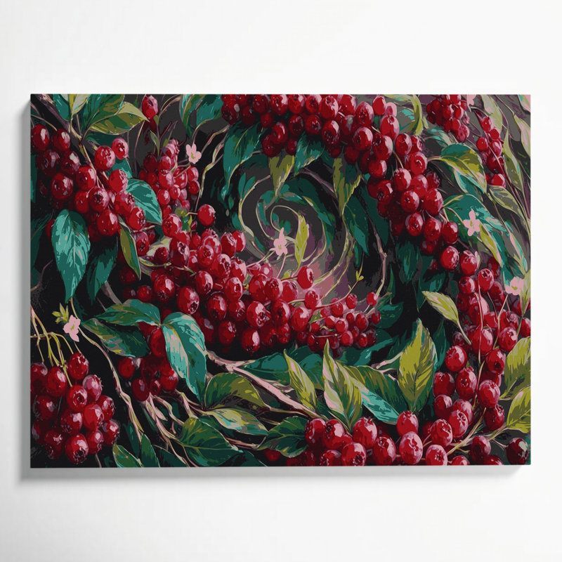 «Fruit Lingonberry», art mural sur toile, H 16 po x l 20 po
