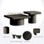 Ensemble de 2 tables basses modernes en bois pour le salon - Tables gigognes polyvalentes (comprend la table centrale et la table d'appoint)