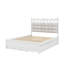 Grand lit plateforme en bois avec tiroirs doubles spacieux et commode simple TG-583734029
