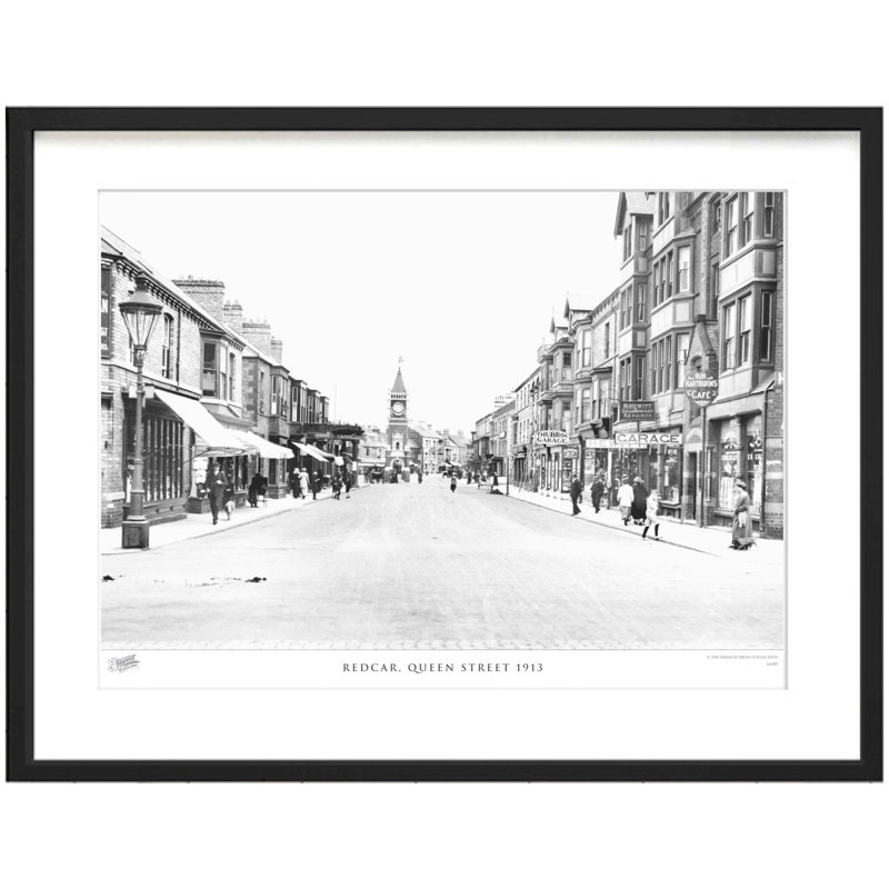 Redcar, Queen Street 1913 - Single Picture Frame Print, 45cm H x 60cm W x 2.3cm D