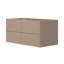   Ensemble de meuble-lavabo mural ovale simple 42 po avec comptoir en quartz Carrara de 1,5 po Ensuko-768364784-768364785