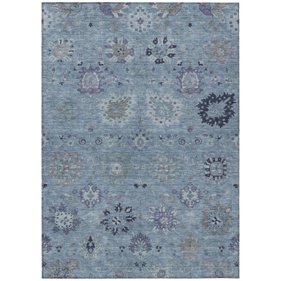 Machine Washable Indoor/Outdoor Chantille ACN2289 Damask Rug