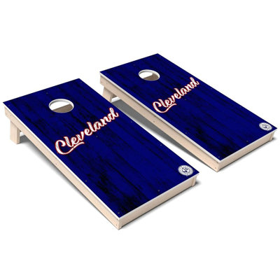 Cleveland Solid Baseball All-Weather Composite Cornhole Board Set