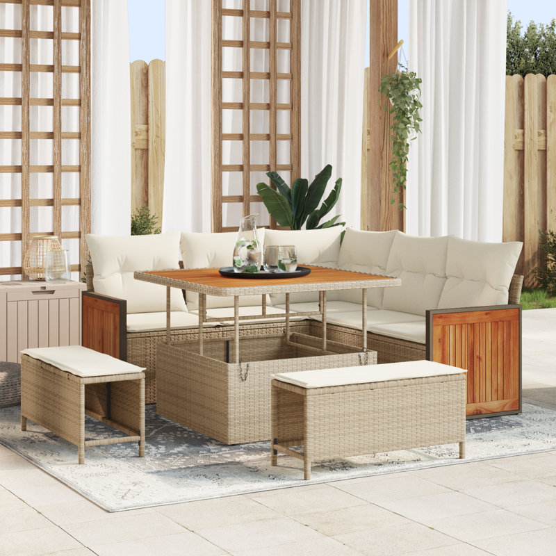 62cm Wide Patio Sofa with Cushions