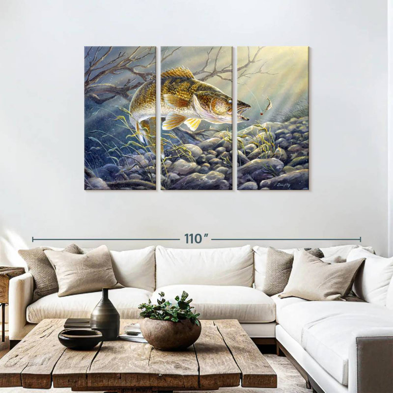 Brampt Break Line Walleye II, 48" H x 74" W