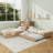 L-Shaped Combination Bed Frame with Trundle and Drawer-1057389321