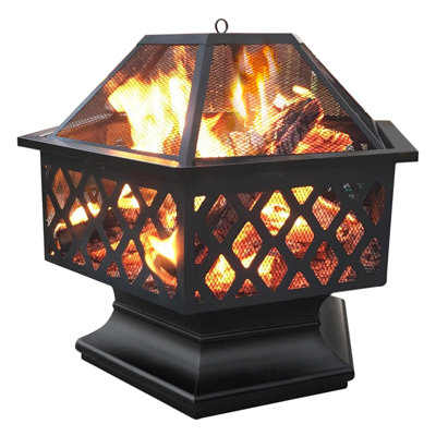 Hexagon Iron Wood Burning Smokeless Fire Pit