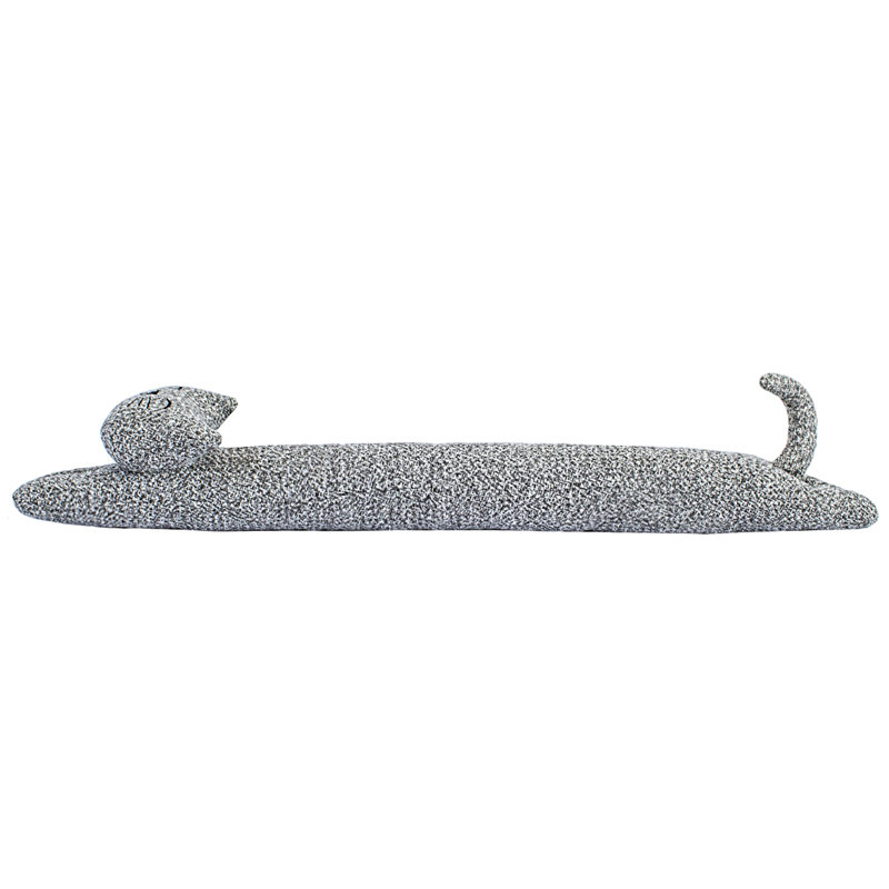 Heavy Duty Door Draft Stopper, Grey Smiling