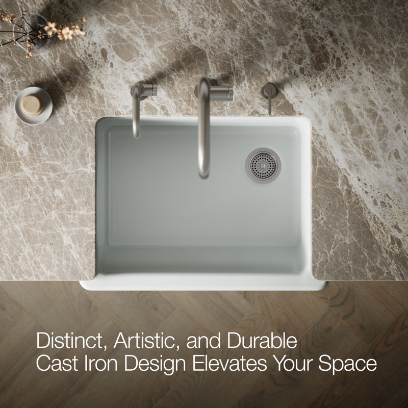 Whitehaven® 30" L x 22" W Farmhouse Kitchen Sink, Ice Grey