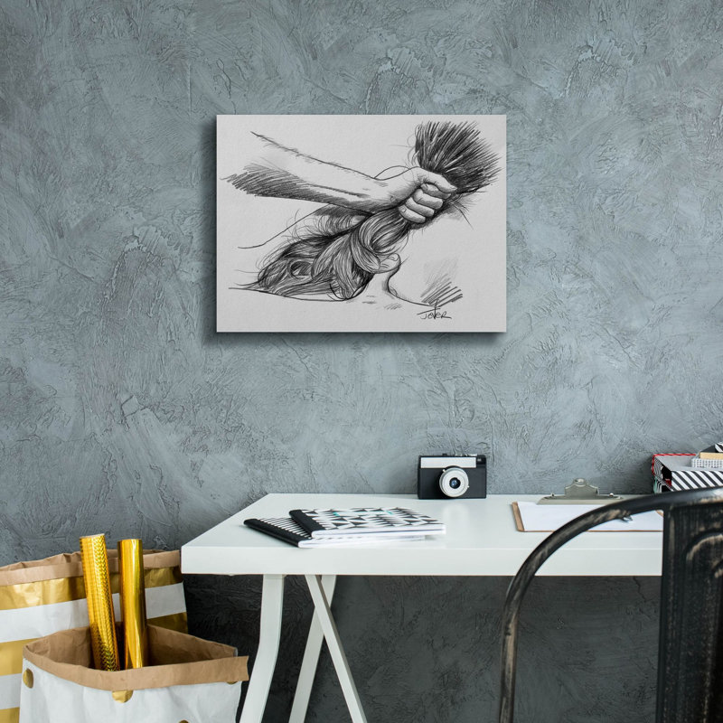 «Hold On» par Loui Jover, art mural sur toile, H 12 po x l 16 po x P 0,75 po