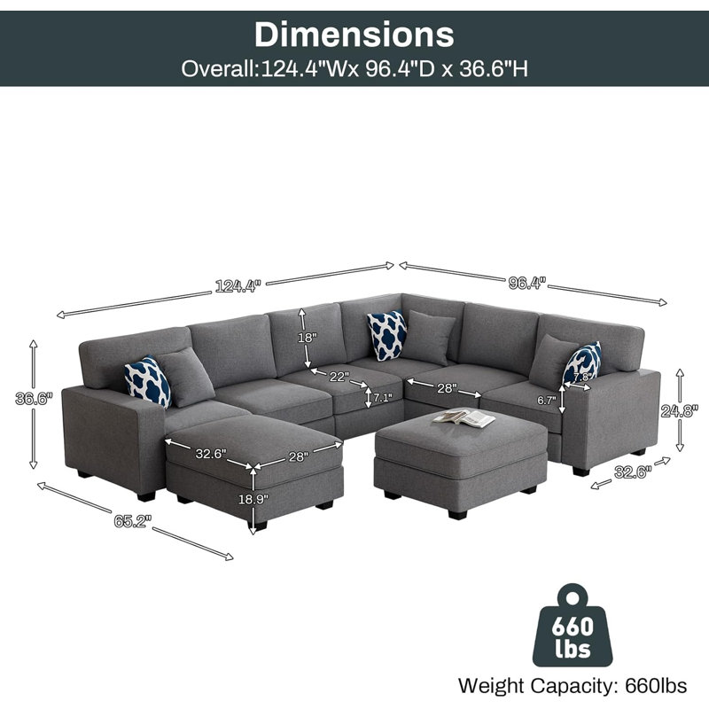 8 pièces modulaires modulaires à compression flexibles, Gris foncé