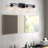 Regniald 4 - Light Dimmable Black Vanity Light Mirror Headlights