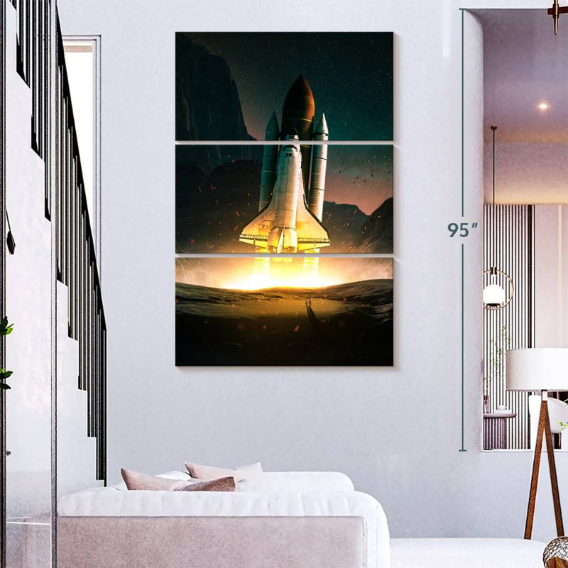 Oberle Space Shuttle Fantasy, 74" H x 48" W