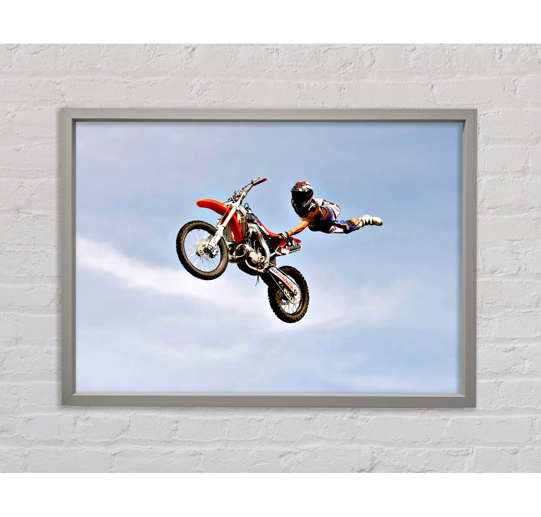 Motorcross Freestyle - Einzelner Bilderrahmen Kunstdrucke auf Leinwand