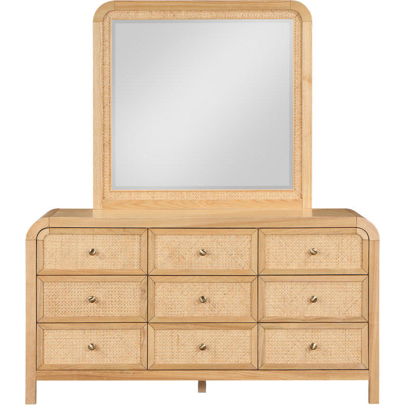 Commode 9 tiroirs Aerik, Naturel