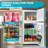 3.5 Cu.ft Mini Fridge Double Door Small Refrigerator With Freezer, 7 Level Adjustable Thermostat & Removable Shelves