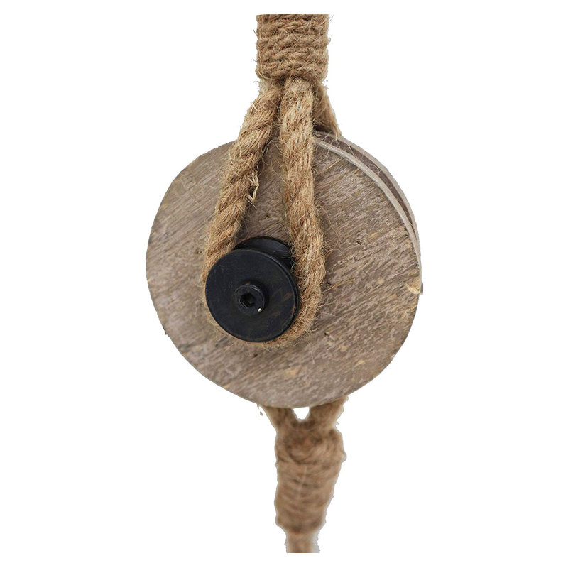 Décoration murale en fer avec corde et crochet en jute