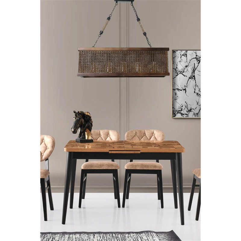 Noellea 1 - Light Drum Pendant, Bronze/Dark Walnut