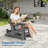 Glider Adirondack Chair with 3-Position Adjust, Wood-Like HDPE Patio Chair, All-Weather for Outdoor, 350lb Capacity-470630786