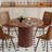 42" Modern Round Dining Table With Pedestal Base-1664451112